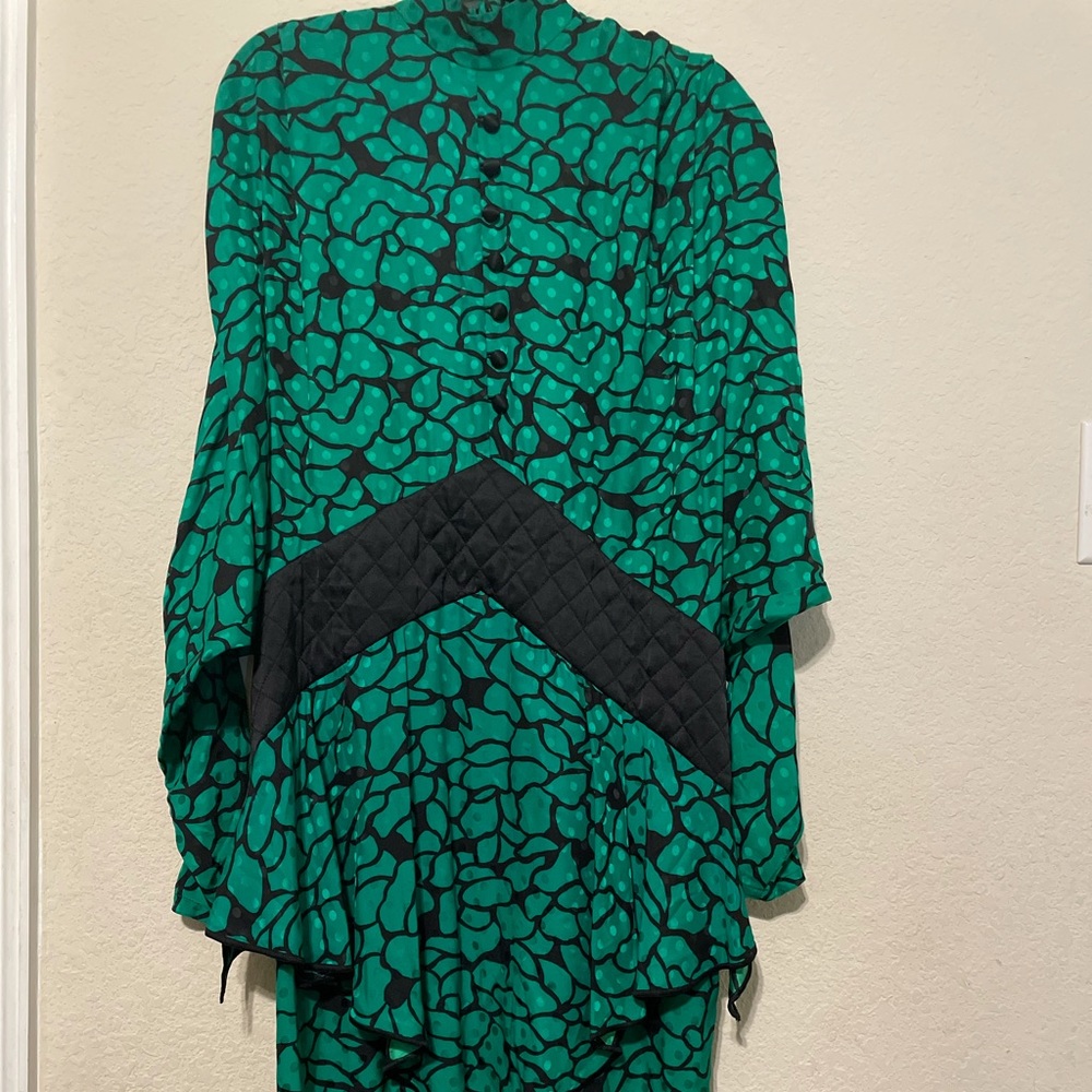 Vintage 1980s Clapper Style Dress by Ted Lapidus